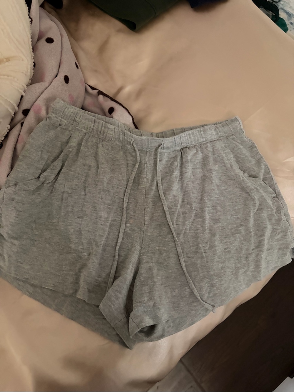 Target Women's Light Gray Athletic Lounge Shorts with Drawstring